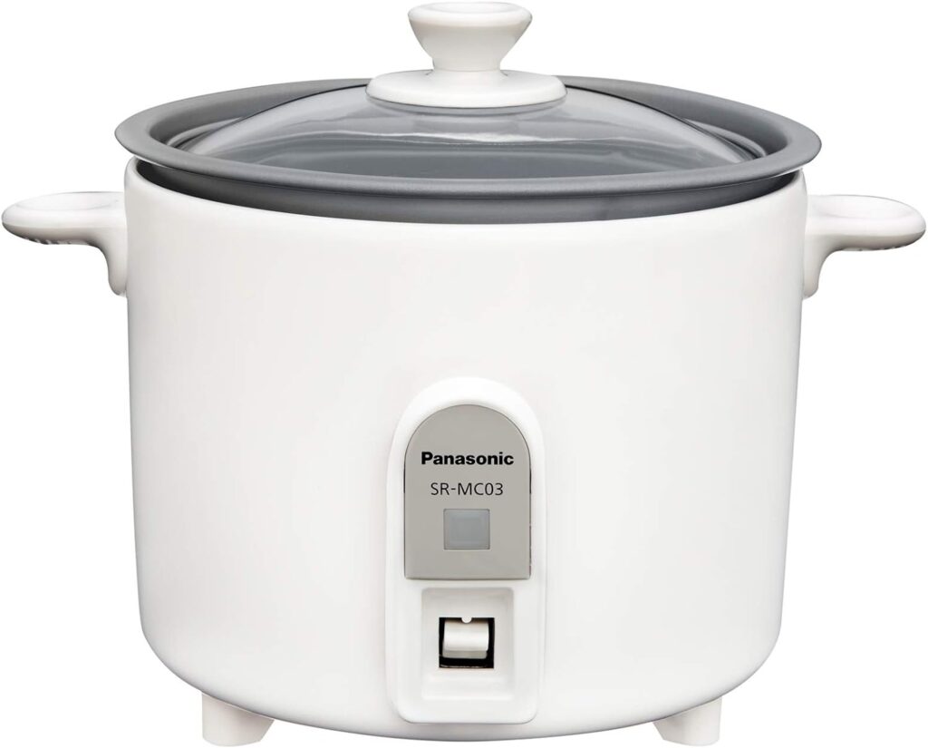 パナソニック 炊飯器 1.5合 1人用炊飯器 自動調理鍋 ミニクッカー ホワイト SR-MC03-W