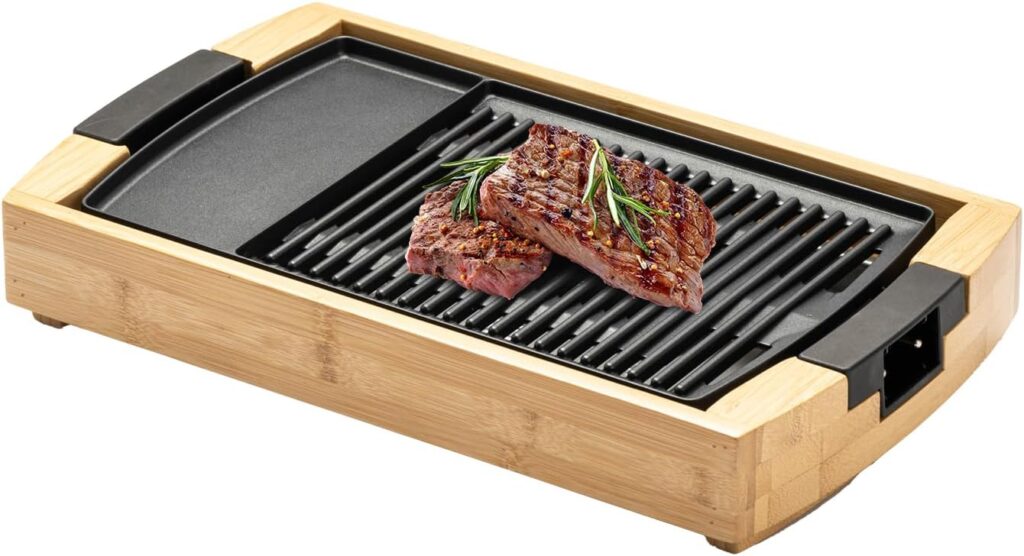 SOLEMOOD ホットプレート 焼肉プレート 1200W 高火力 減煙 油減らし
