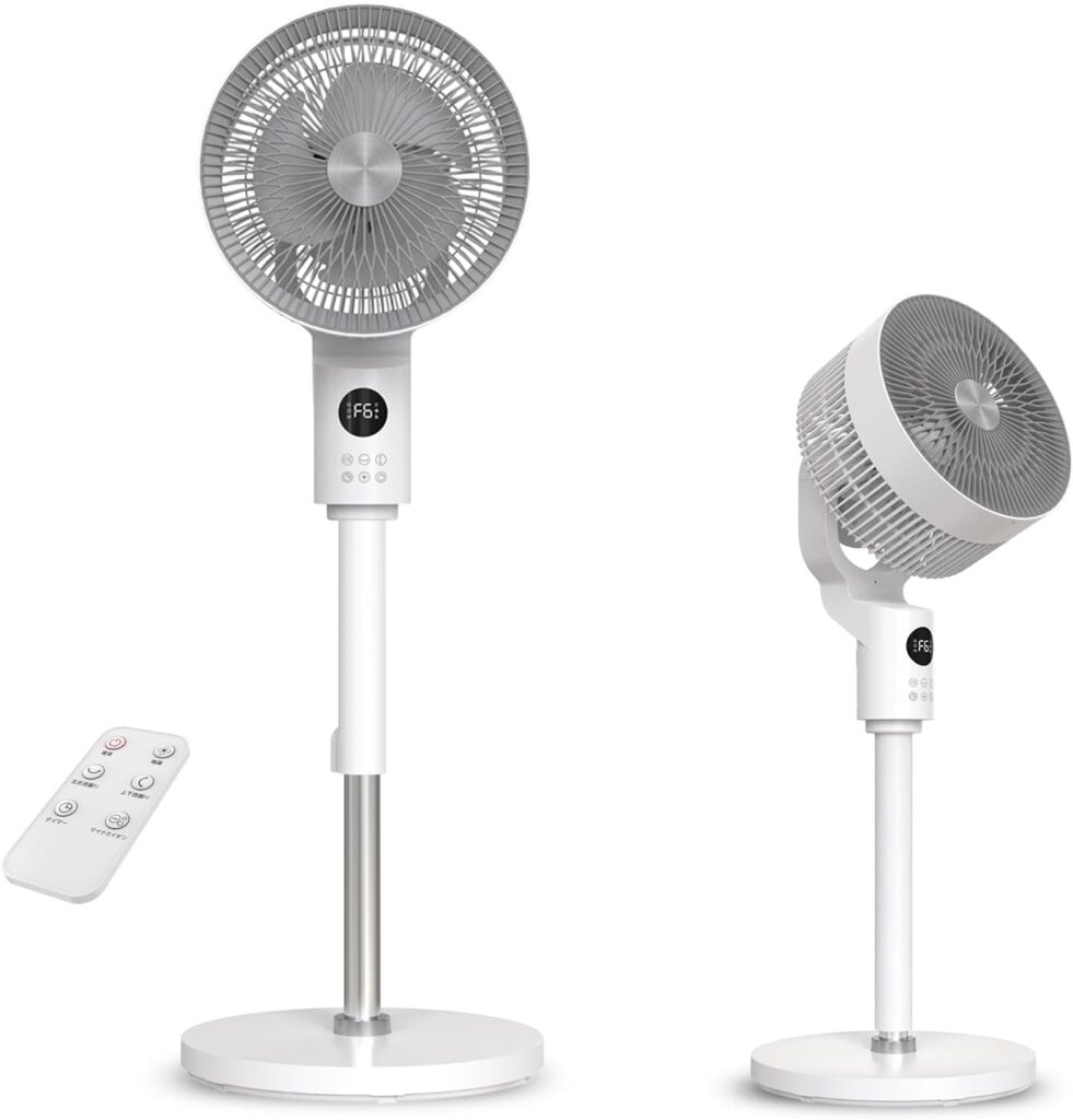 COLADRSEN リビング扇風機 DCモーター 360度首振り