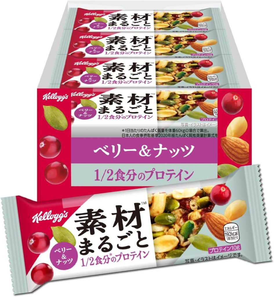 ケロッグ 素材まるごとプロテインバー ベリー&ナッツ 12本セット