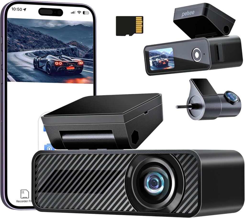 Pelsee ドライブレコーダー 前後カメラ 4K UHD 800万画素