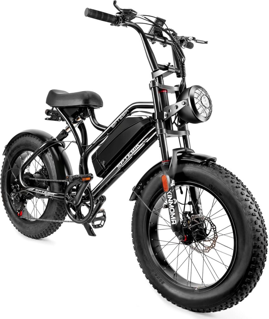 SPTEBIK 電動アシスト自転車 レトロ調 20インチ 極太タイヤ