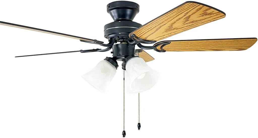 REUDO シーリングファンライト クラシックデザイン 5枚羽根